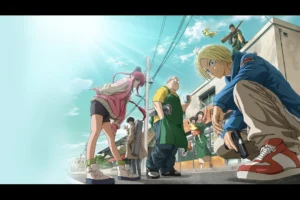 A vibrant collage featuring iconic characters from 2025’s most anticipated anime series and movies, including One Punch Man, Demon Slayer, and Sakamoto Days.