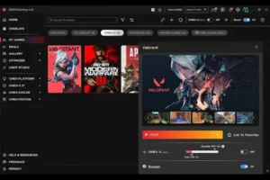 HP Omen laptop and desktop lineup featuring Nvidia RTX 50 GPUs showcased at CES 2025.